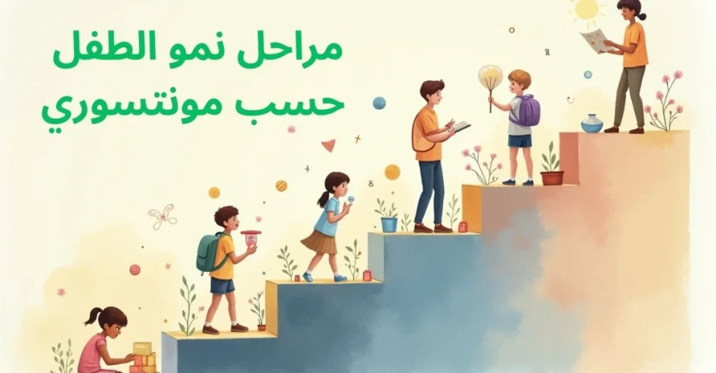 مراحل نمو الطفل حسب ماريا مونتيسوري